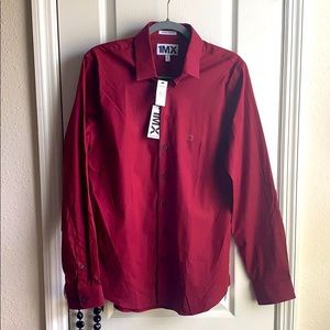 Men’s express long sleeve shirt. 1MX. Red